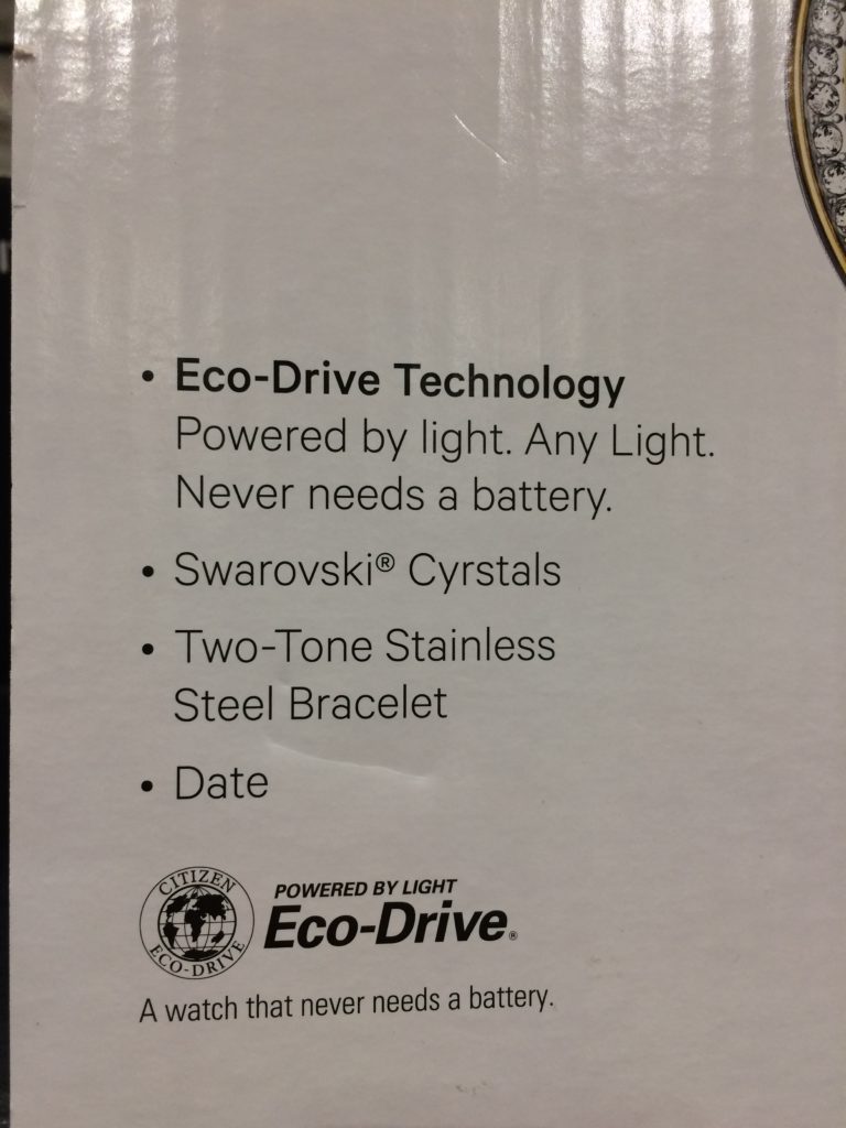 Costco1180163CitizenEcoDriveStainlessSteelWomen’sWatchspec