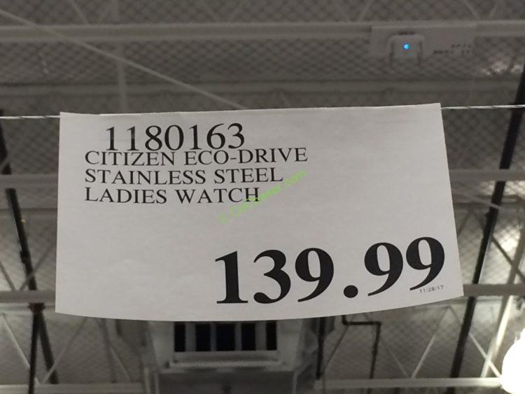 Costco1180163CitizenEcoDriveStainlessSteelWomen’sWatchtag CostcoChaser