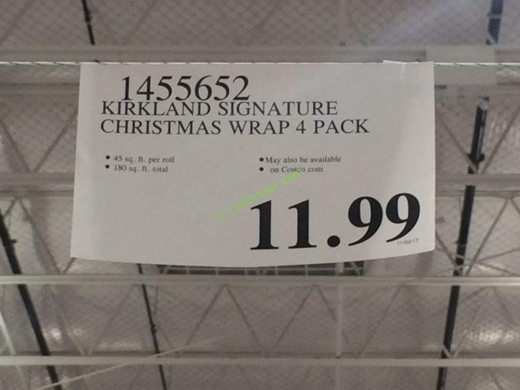 Kirkland Signature Christmas Wrap 4 Pack CostcoChaser