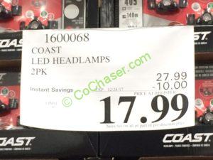 Costco-1600068-Coast-LED-Headlamps-2PK-tag