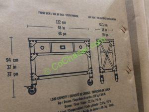 Costco-1600090-Whalen-48”-Metal-Wood-Workbench-size