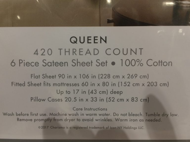 Costco2440440CharismaSheet6PieceSetspec CostcoChaser