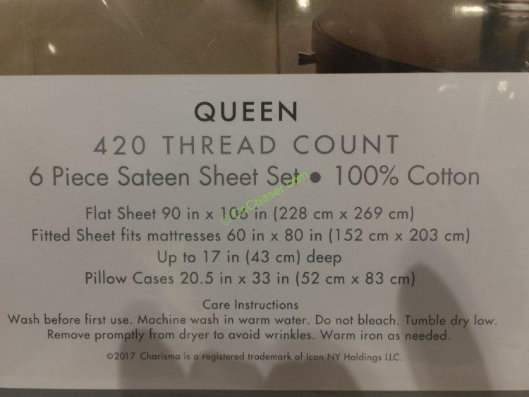 Costco2440440CharismaSheet6PieceSetspec CostcoChaser