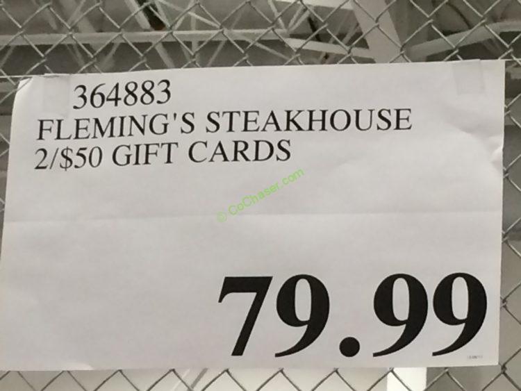 Fleming’s Steakhouse 2/50 Gift Cards CostcoChaser
