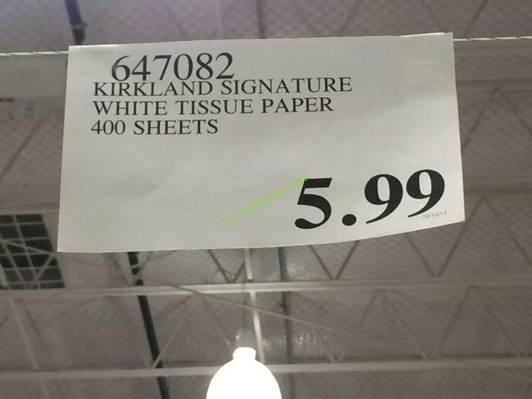 Kirkland Signature White Tissue Paper 400 Sheets CostcoChaser