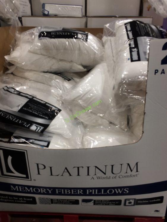 LC Platinum Tri-Cool Memory Fiber Pillow Jumbo 2PK
