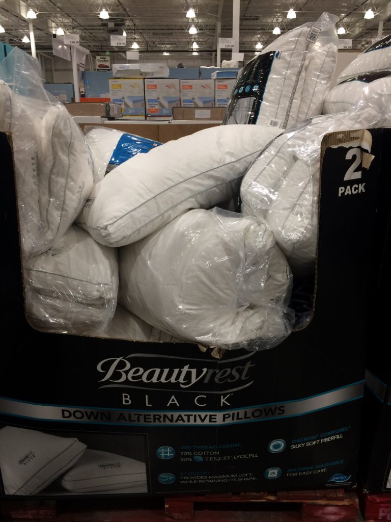 Beautyrest Black Down Alternative Pillow 2PK, Jumbo or King CostcoChaser