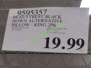 Costco-9595357-Beautyrest-Black-Down-Alternative-Pillow-tag