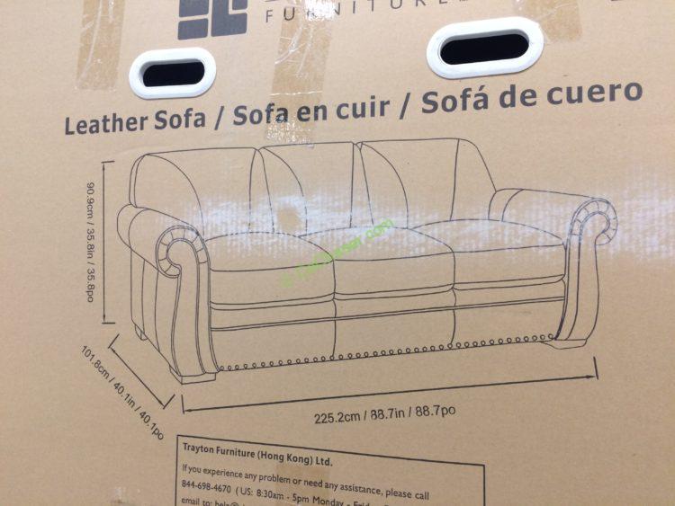 Costco10491741049175SimonLiLeatherSofa Loveseatsize CostcoChaser