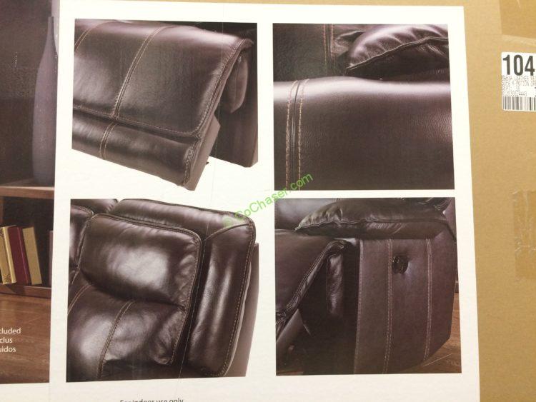 Costco10492851049286LeatherRecliningSofaLoveseatpart CostcoChaser