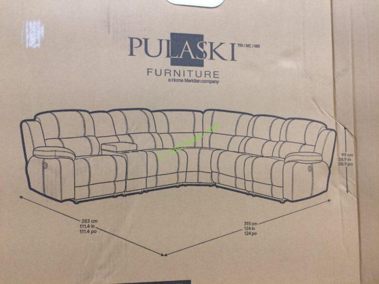 Costco 1049291 Pulaski Furniture, Pulaski Leather Reclining Sectional Costco