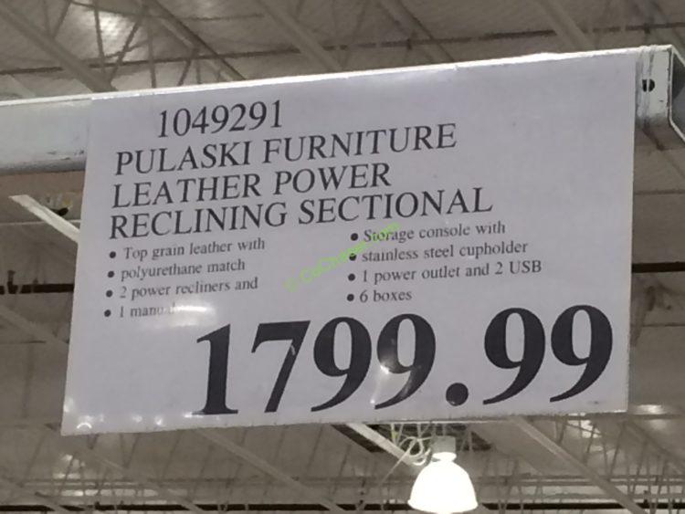 Pulaski Furniture Leather Power Reclining Sectional CostcoChaser
