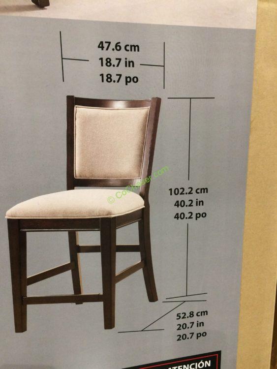 Costco1074666PulaskiFurniture9PCCounterHeightDinningSetsize