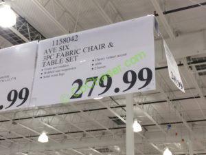Costco-1158042-AVE-SIX-3PC-Fabric-Chair-Table-Set-tag