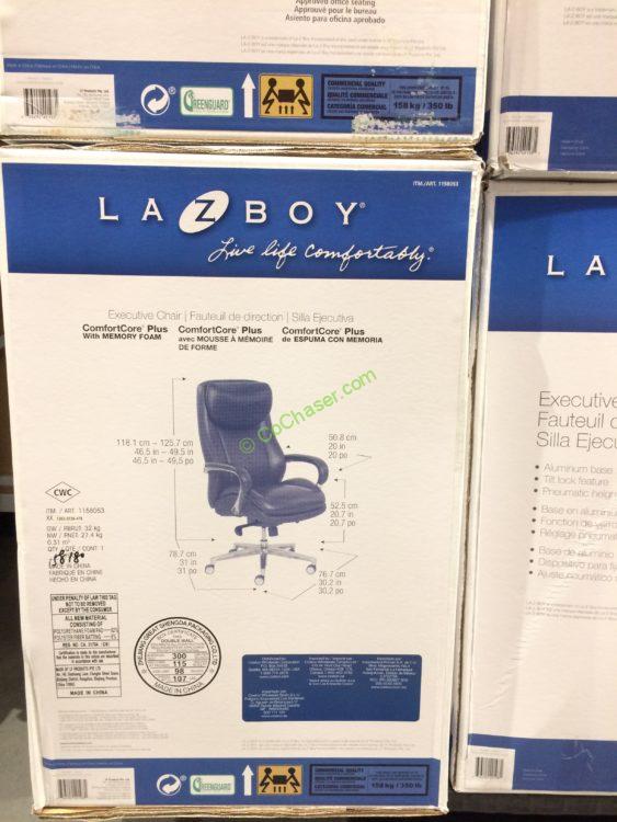 Costco1158053 LAZBoyLeatherExecutiveOfficeChairall CostcoChaser