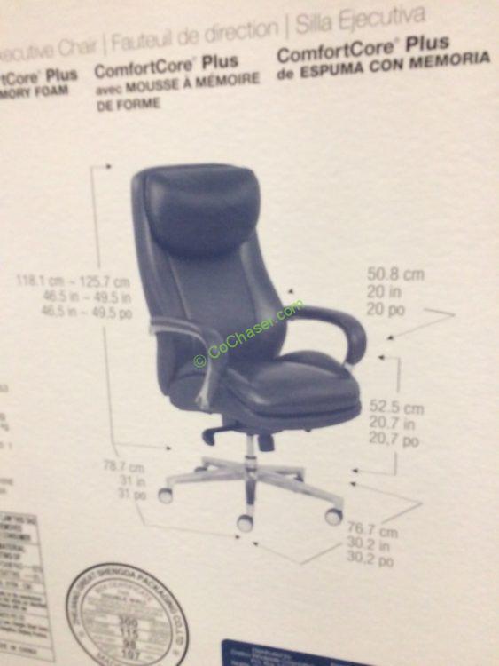 Costco1158053 LAZBoyLeatherExecutiveOfficeChairsize CostcoChaser