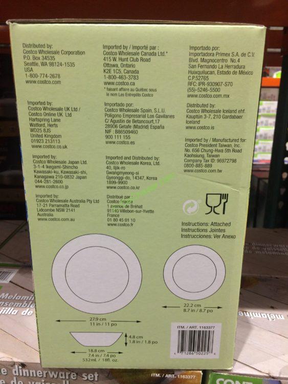 Costco1163377GlobalTileMelamineDinnerware12PCSetback CostcoChaser