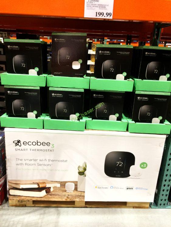 Costco1189880Ecobee3WifFiSmartThermostatwith3RoomSensorsall