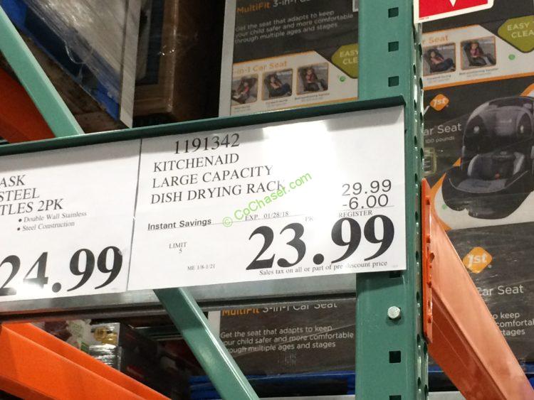 Costco1191342KitchenaidLargeCapacityDishDryingRacktag