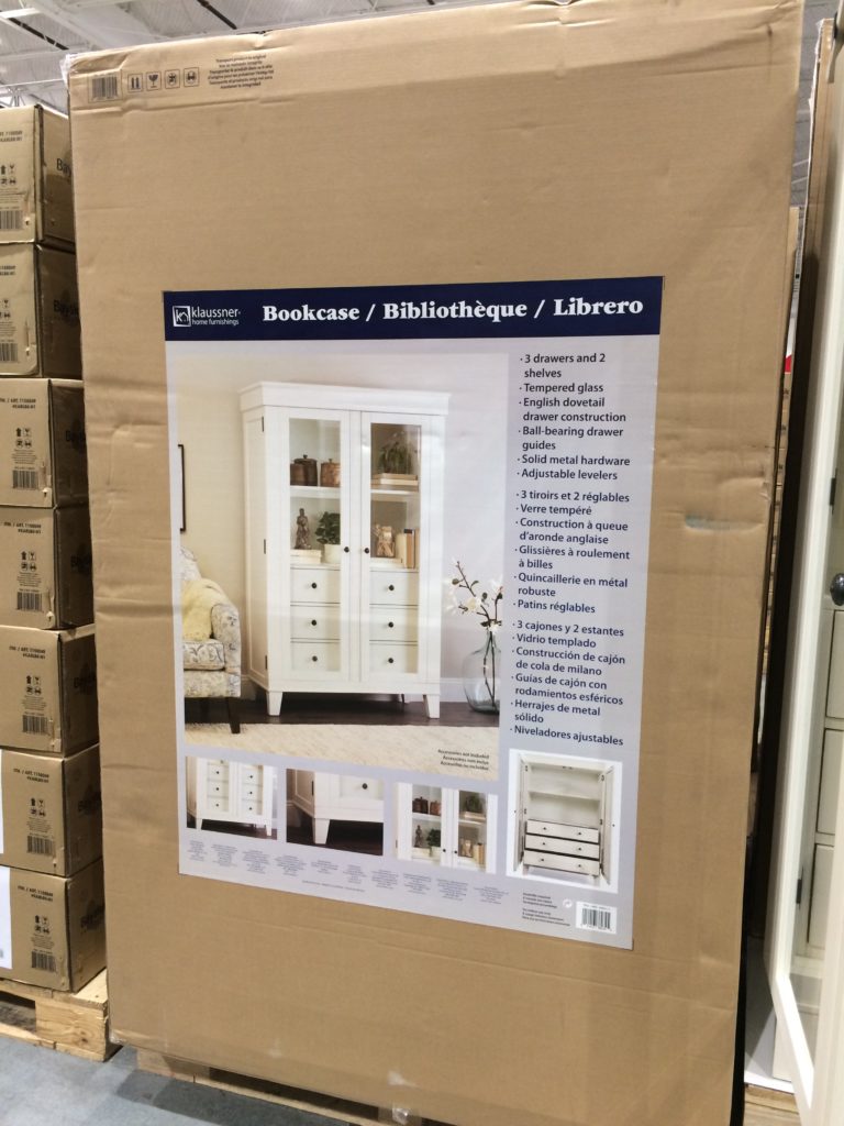 Costco1900111KlaussnerGlassDoorBookcasebox CostcoChaser