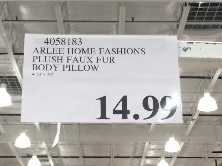 Costco4058183ArleeHomeFashionsPlushFauxFurBodyPillowtag