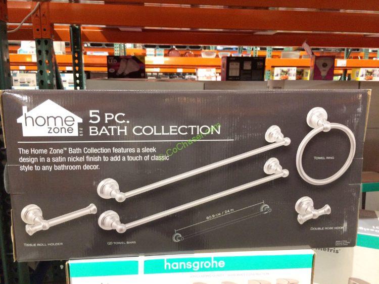 Costco707674HomeZone5PCBathSet StainNickelFinishback