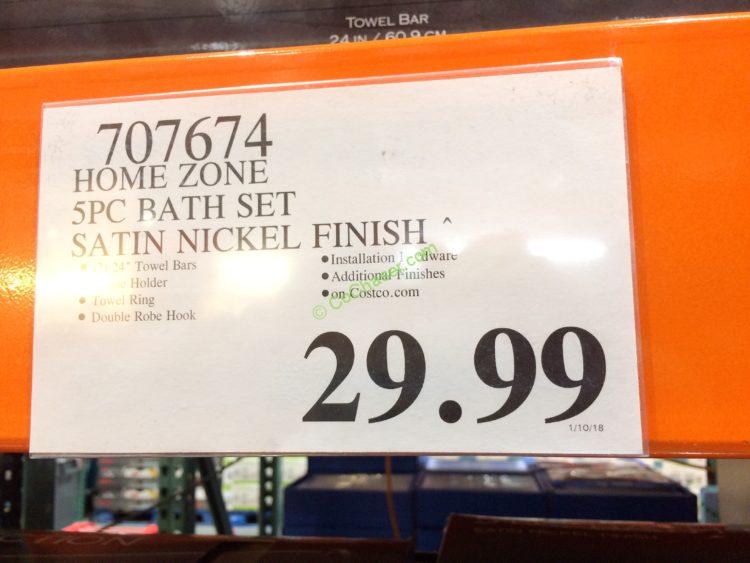 Costco707674HomeZone5PCBathSet StainNickelFinishtag CostcoChaser