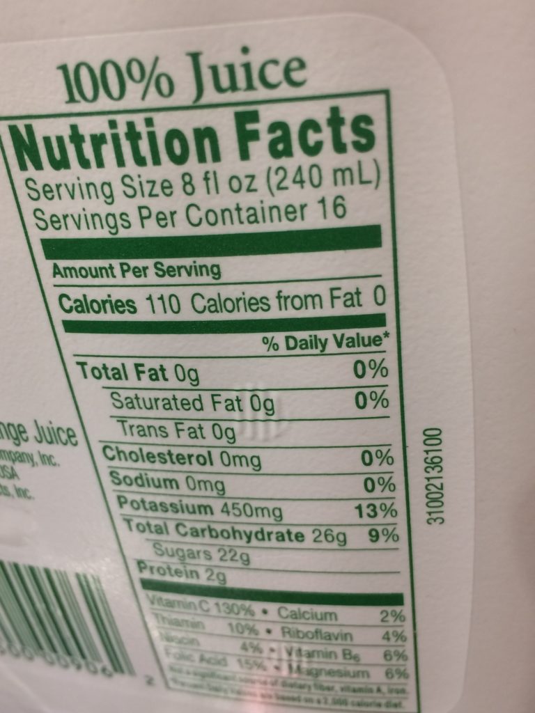 Costco754450TropicanaGrovestandOrange Juicechart CostcoChaser