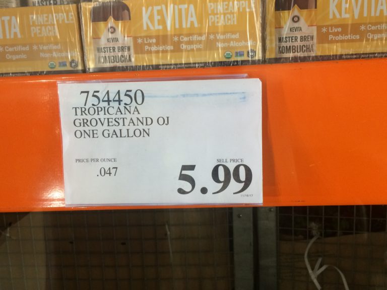 Costco754450TropicanaGrovestandOrange Juicetag CostcoChaser