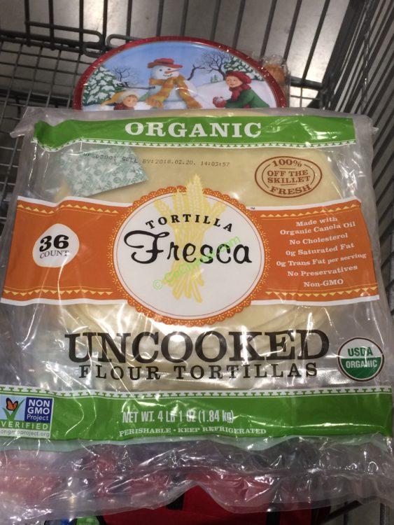 Tortilla Fresca Organic Uncooked Flour Tortillas 36 Count Bag
