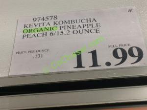 Costco-974578-Kevita Kombucha Organic Pineapple Peach-tag