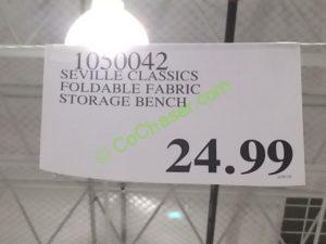 Costco-1050042-Seville-Classics-Foldable-Fabric-Storage-Bench-tag