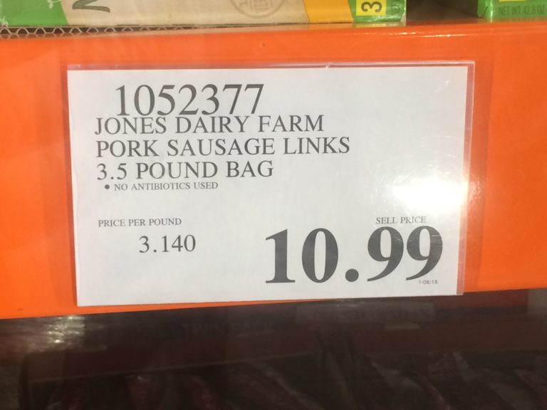 Costco1052377JonesDairyFarmPorkSausageLinkstag CostcoChaser