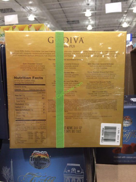 Costco1112954GodivaBoxedChocolatesback CostcoChaser