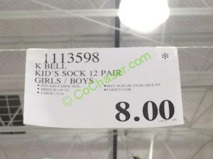 Costco-1113598-K-Bell-Kid’s-Sock-tag