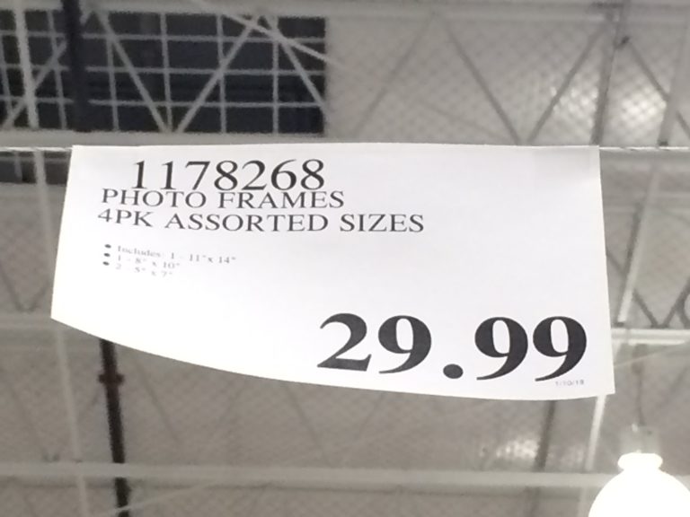 Costco1178268 PhotoFrames4PKAssortedSized tag CostcoChaser