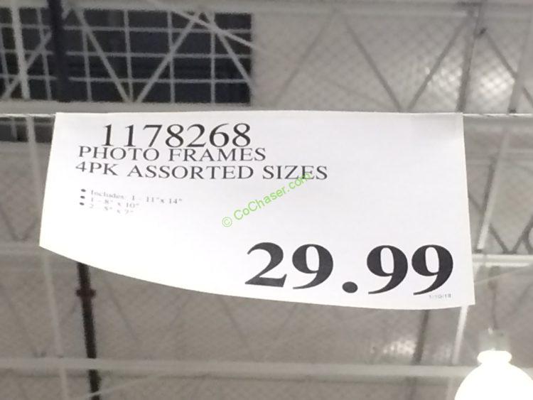 Costco1178268 PhotoFrames4PKAssortedSized tag CostcoChaser