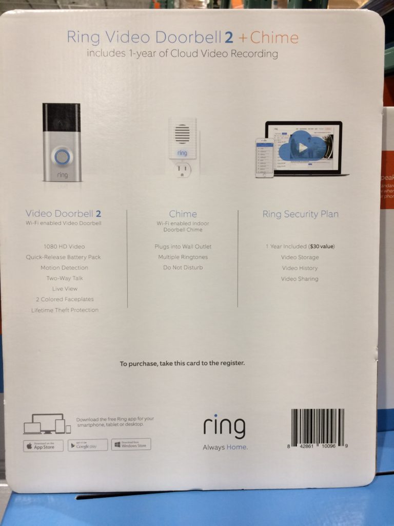 Costco1179073RingVideoDoorbell2withChimeback CostcoChaser