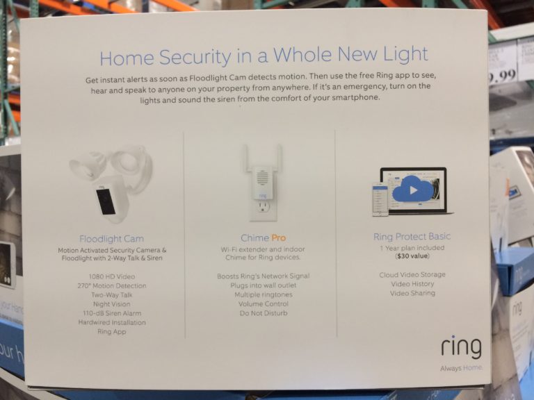 Costco1184572RINGFloodlightCameraChimePROback CostcoChaser