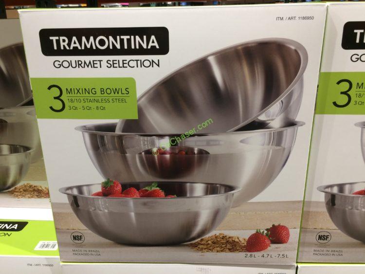 Tramontina 3PC Mixing Bowls Stainless Steel