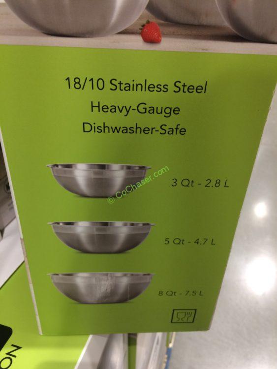 Costco1186950Tramontina3PCMixingBowlsStainlessSteelitem