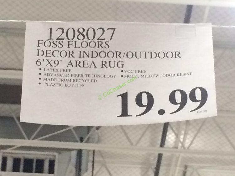 FOSS Floors Décor Indoor/Outdoor Area Rug 6’ X 9’ CostcoChaser