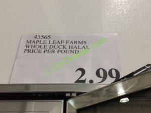 Costco-43565-Maple-Leaf-Farms-Whole-Duck-Halal -tag