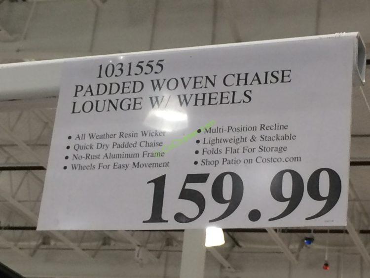 Costco1031555PaddedWovenChaiseLoungewithWheelstag CostcoChaser