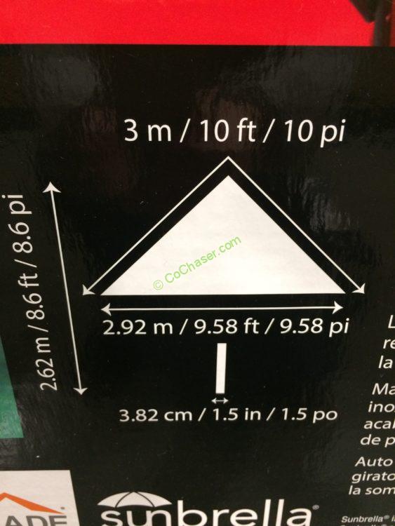 Costco1031592ProShade10AluminumUmbrellawithAutoTiltsize