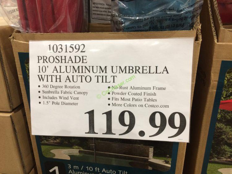 ProShade 10′ Aluminum Umbrella with Auto Tilt CostcoChaser