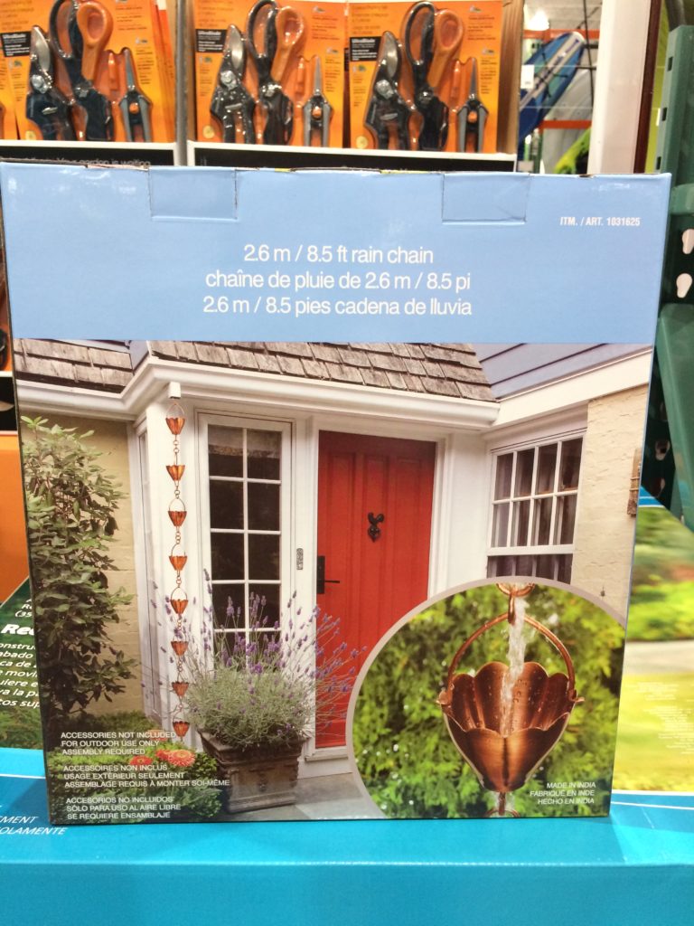 Costco1031625CopperPlatedRainChainbox CostcoChaser