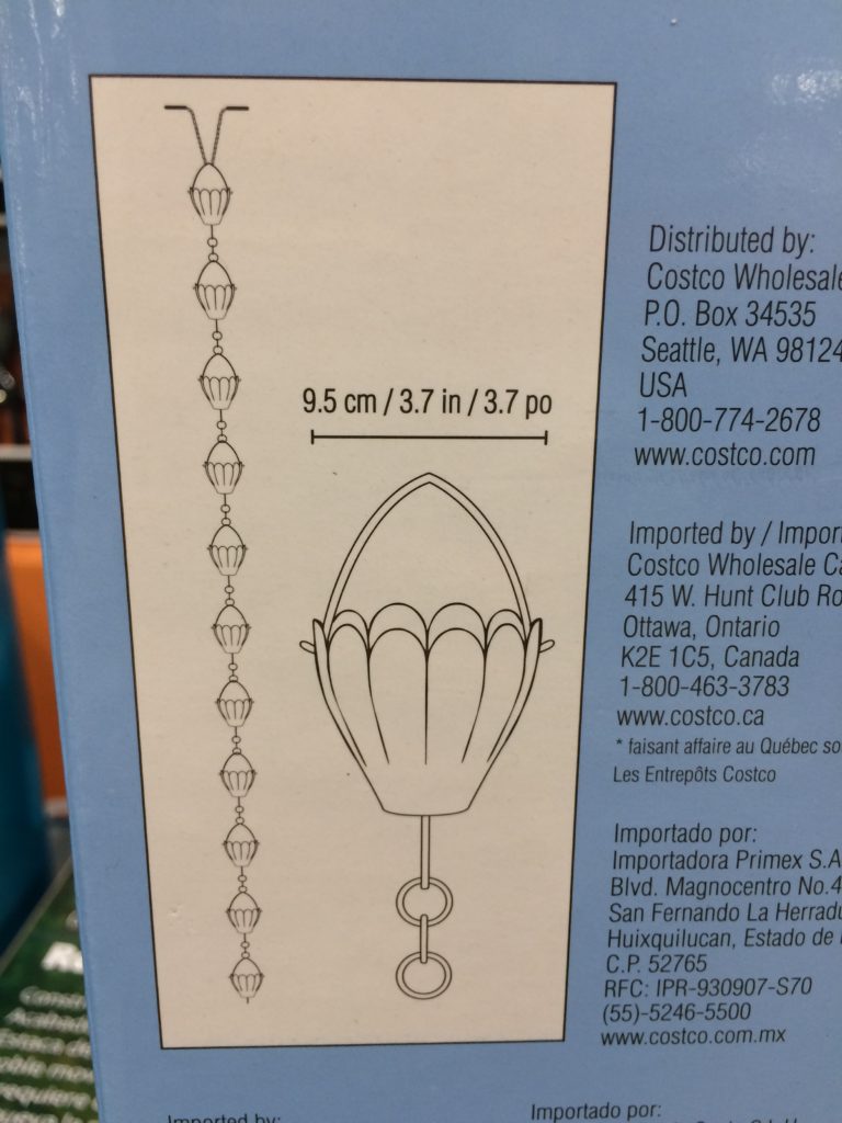 Costco1031625CopperPlatedRainChainsize CostcoChaser