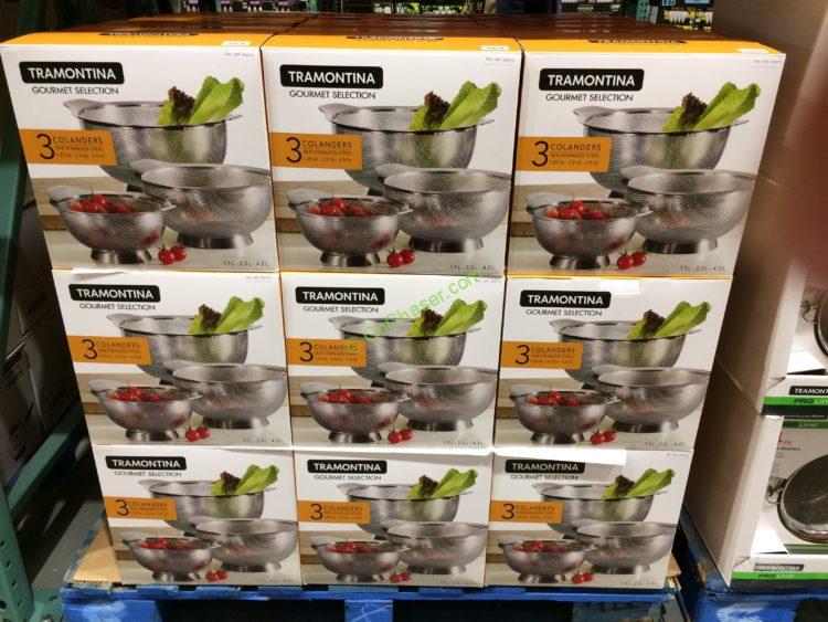Tramontina 3PK Stainless Steel Colander Set CostcoChaser