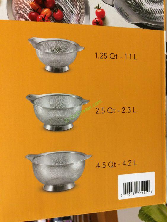 Tramontina 3PK Stainless Steel Colander Set CostcoChaser